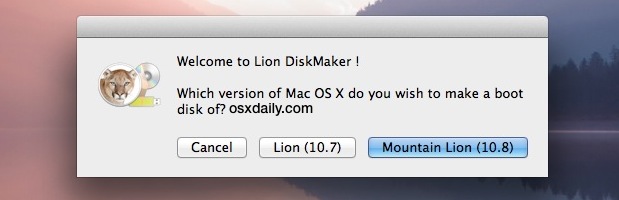 Create an OS X Mountain Lion Installation Boot DVD or USB Drive with LionDiskMaker