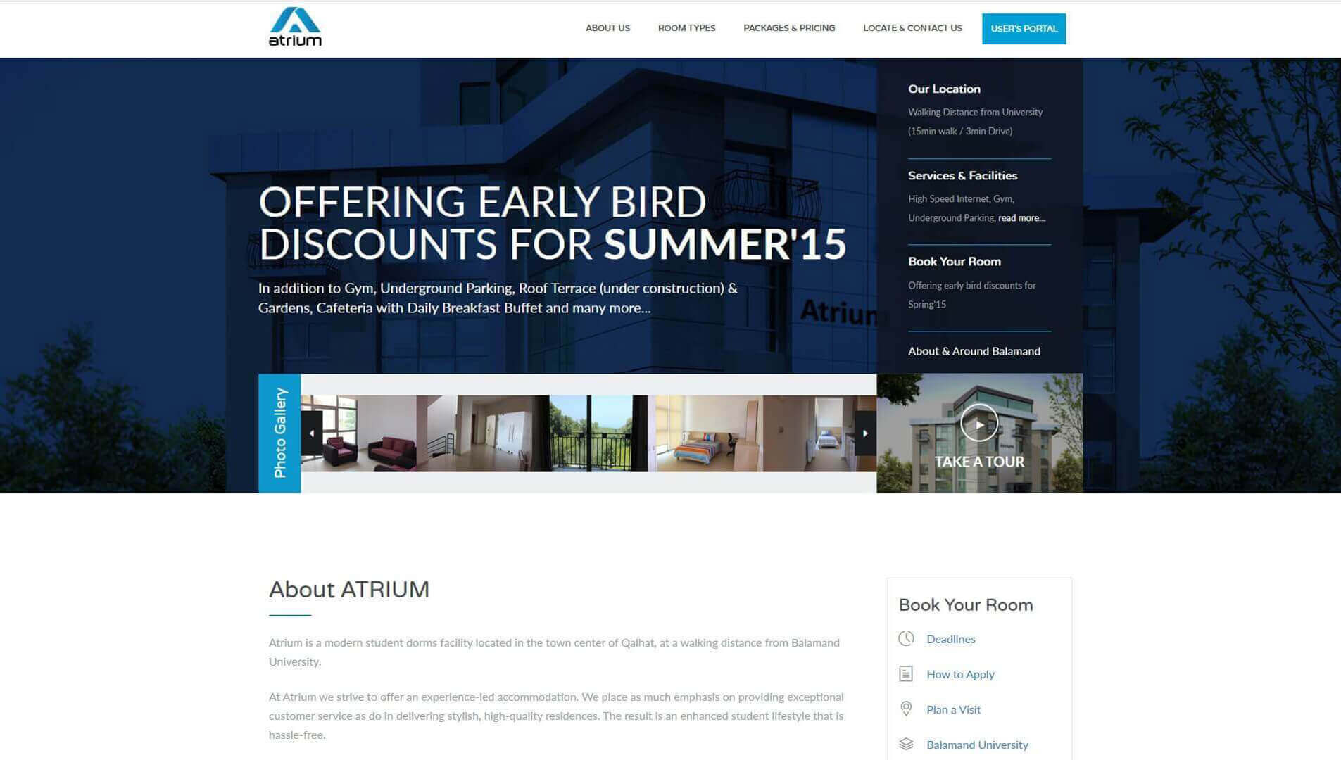 Atrium Balamand Website